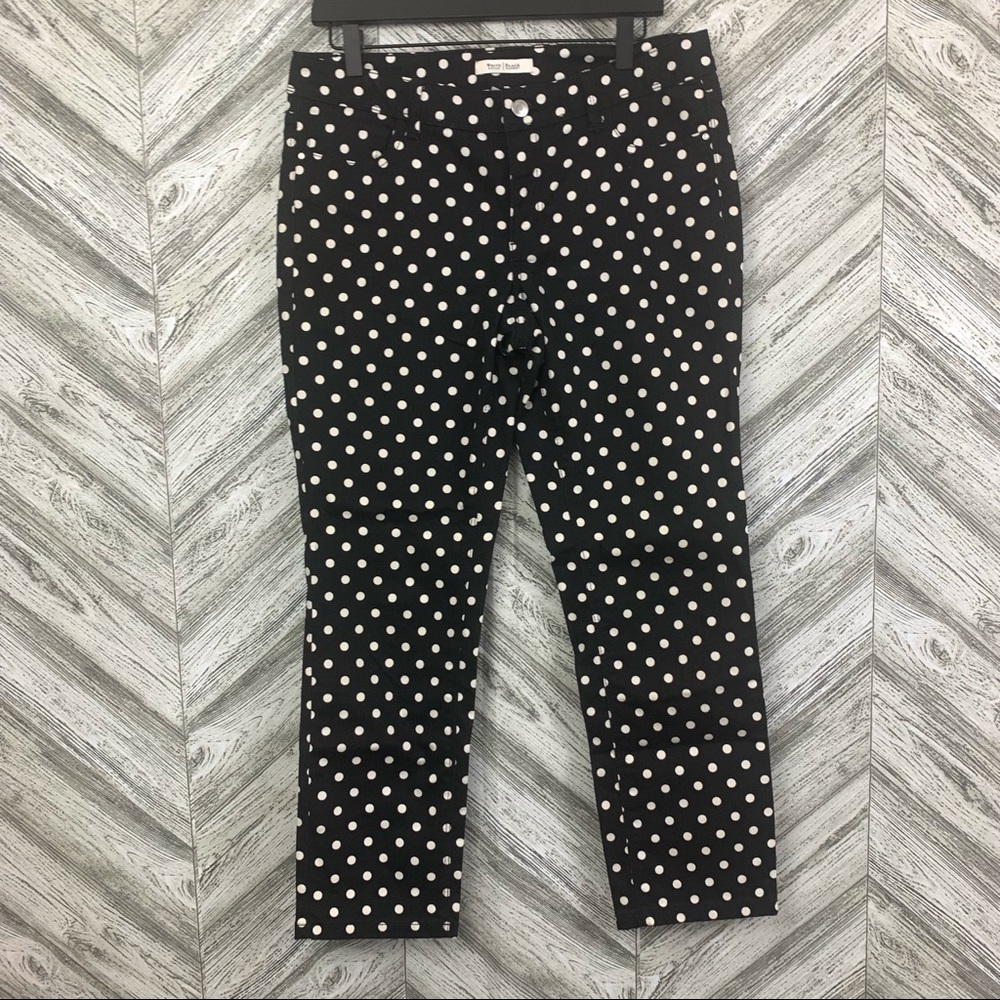 White House Black Market Polka Dot Ankle Jeans